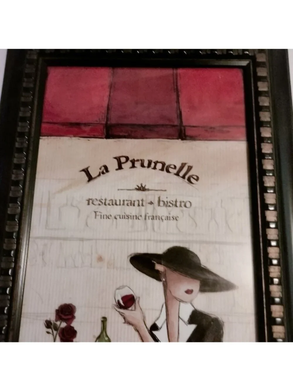 French Cafe Scene Framed Wall Art Print Bistro Choco Praline Chocolatier lot 2